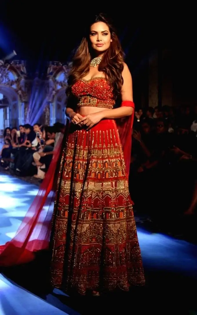 BEAUTIFUL INDIAN QUEEN ESHA GUPTA IN RED DRESS AT TECH FASHION TOUR